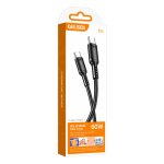 KAKUSIGA καλώδιο USB-C σε USB-C KSC-984, σιλικόνης, 60W, 480Mbps, 1m, μαύρο - Image 4