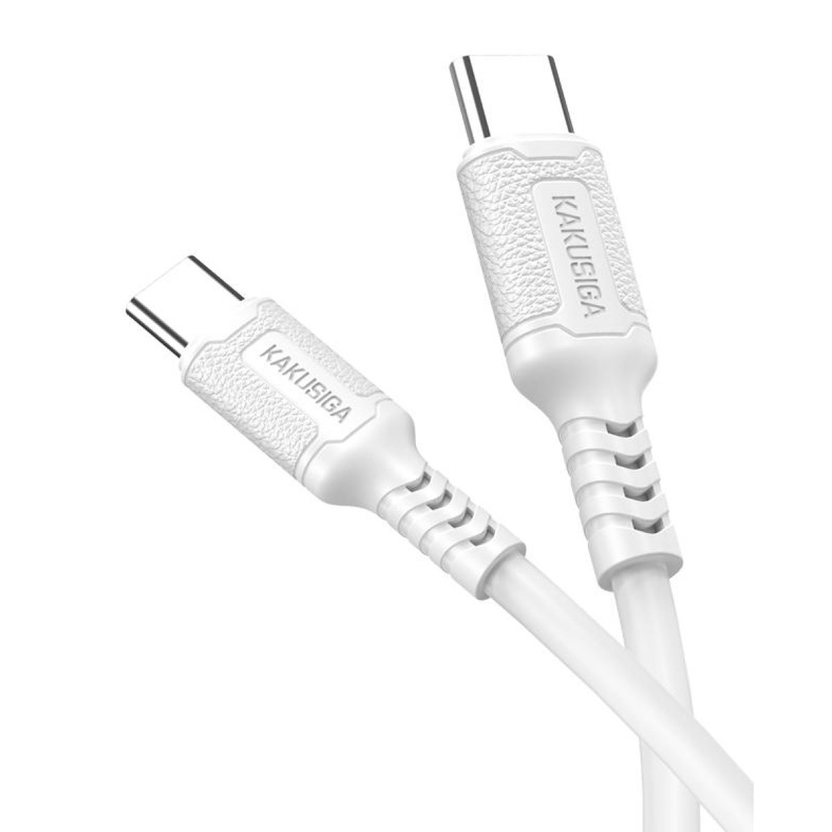 KAKUSIGA καλώδιο USB-C σε USB-C KSC-984, σιλικόνης, 60W, 480Mbps, 1m, λευκό - Image 3