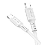 KAKUSIGA καλώδιο USB-C σε USB-C KSC-984, σιλικόνης, 60W, 480Mbps, 1m, λευκό - Image 3