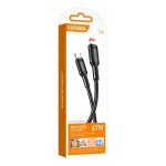 KAKUSIGA καλώδιο Lightning σε USB-C KSC-984, σιλικόνης, 27W, 480Mbps, 1m, μαύρο - Image 4