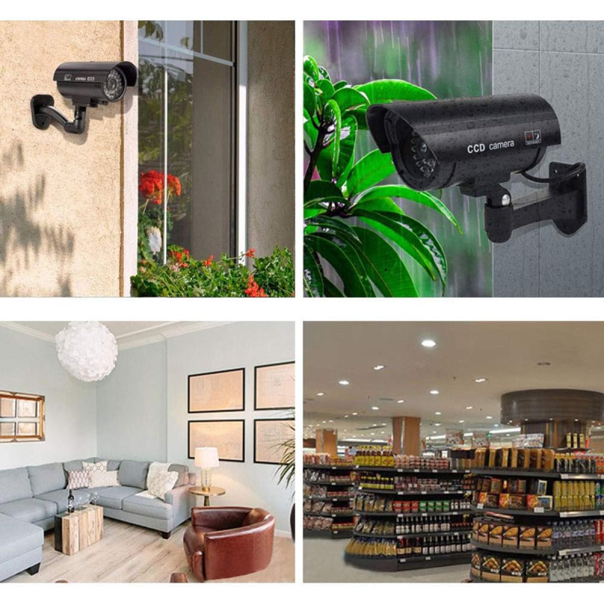 LTC ψεύτικη κάμερα CCTV LXKAM08 με LED, μαύρη - Image 2