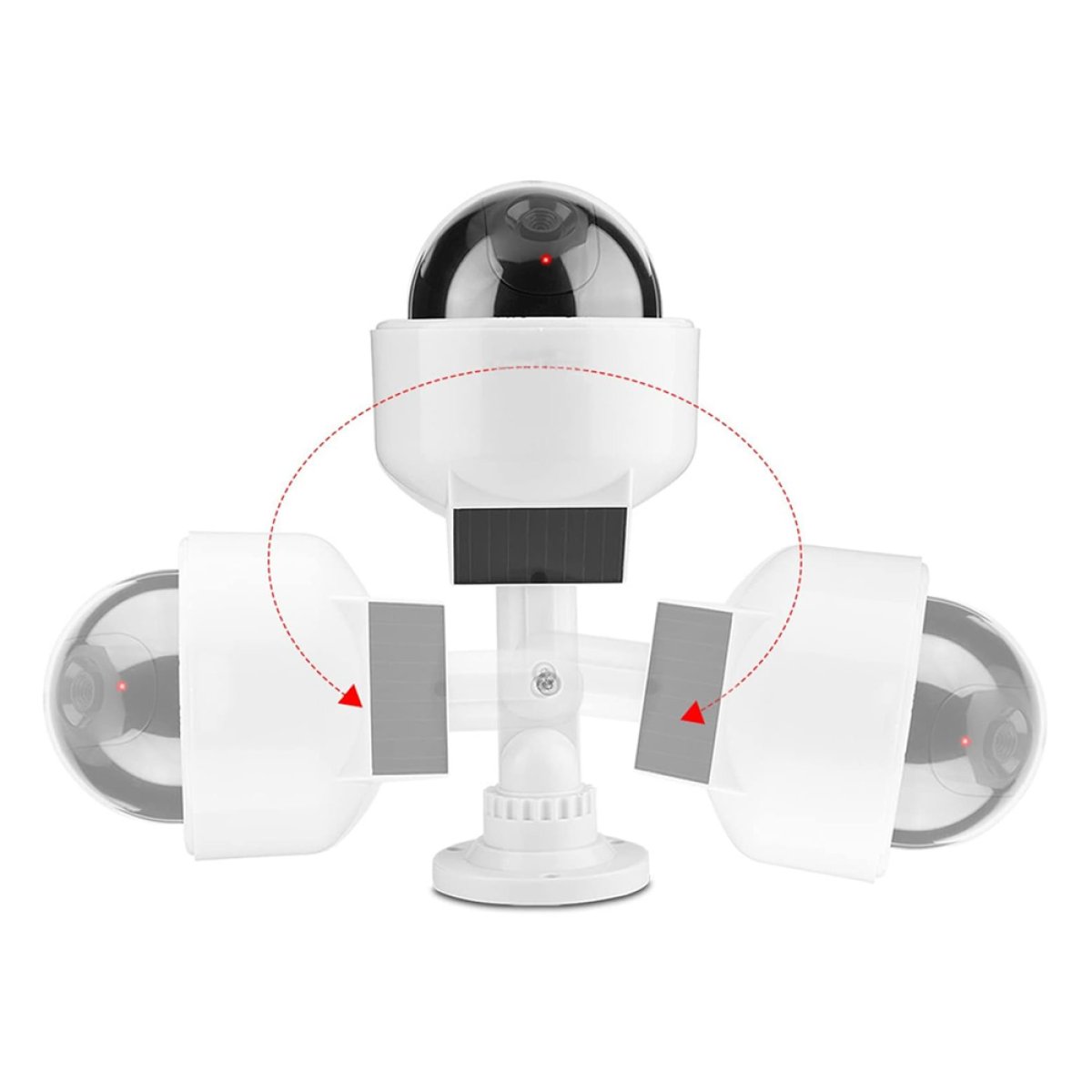 LXKAM15-2 Ψεύτικη κάμερα CCTV LXKAM15 με LED, ηλιακή, λευκή - Image 3