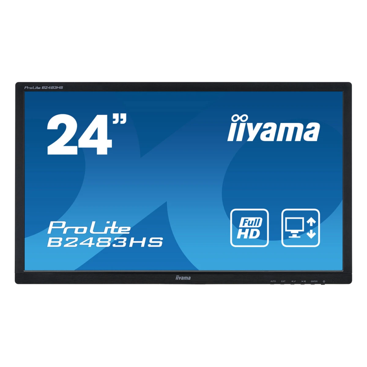 IIYAMA used οθόνη B2483HS LED, 24" Full HD, VGA/HDMI/DisplayPort, χωρίς βάση, Grade B - Image 1