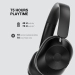 ONEODIO headphones Focus A5, ενσύρματα & ασύρματα, Hybrid ANC, 40mm, 600mAh, μαύρο - Image 4