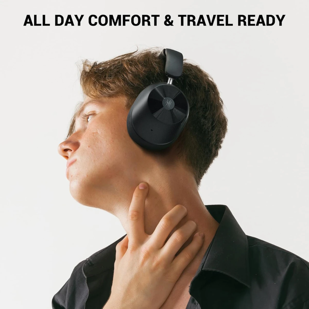 ONEODIO headphones Focus A5, ενσύρματα & ασύρματα, Hybrid ANC, 40mm, 600mAh, μαύρο - Image 6