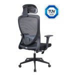 POWERTECH καρέκλα γραφείου PT-1390 με μπράτσα και ανάκλιση, ρυθμιζόμενο ύψος, μαύρη - Image 2