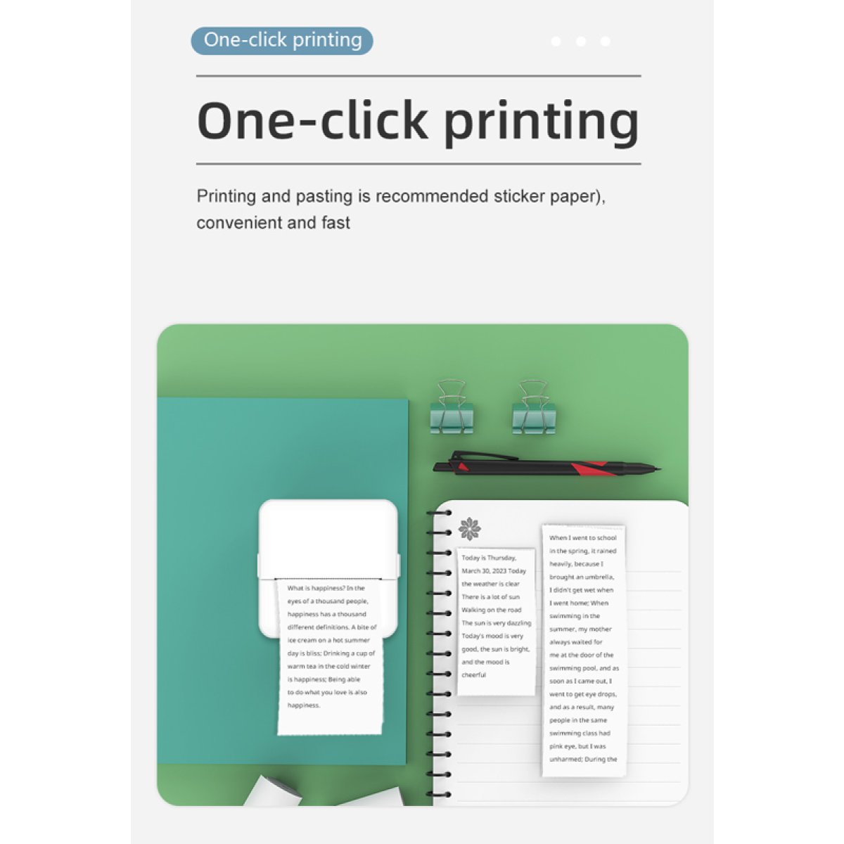 PT-1420-3 POWERTECH smart θερμικός εκτυπωτής φωτογραφιών & σχεδίων PT-1420, 200dpi, Bluetooth, λευκός - Image 6