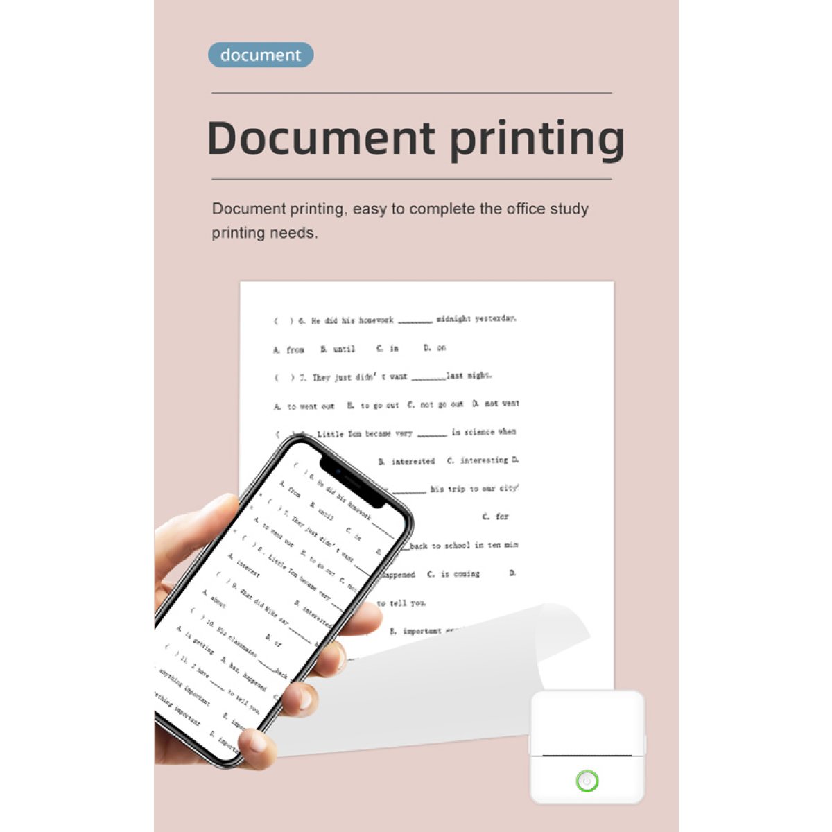 PT-1420-7 POWERTECH smart θερμικός εκτυπωτής φωτογραφιών & σχεδίων PT-1420, 200dpi, Bluetooth, λευκός - Image 10