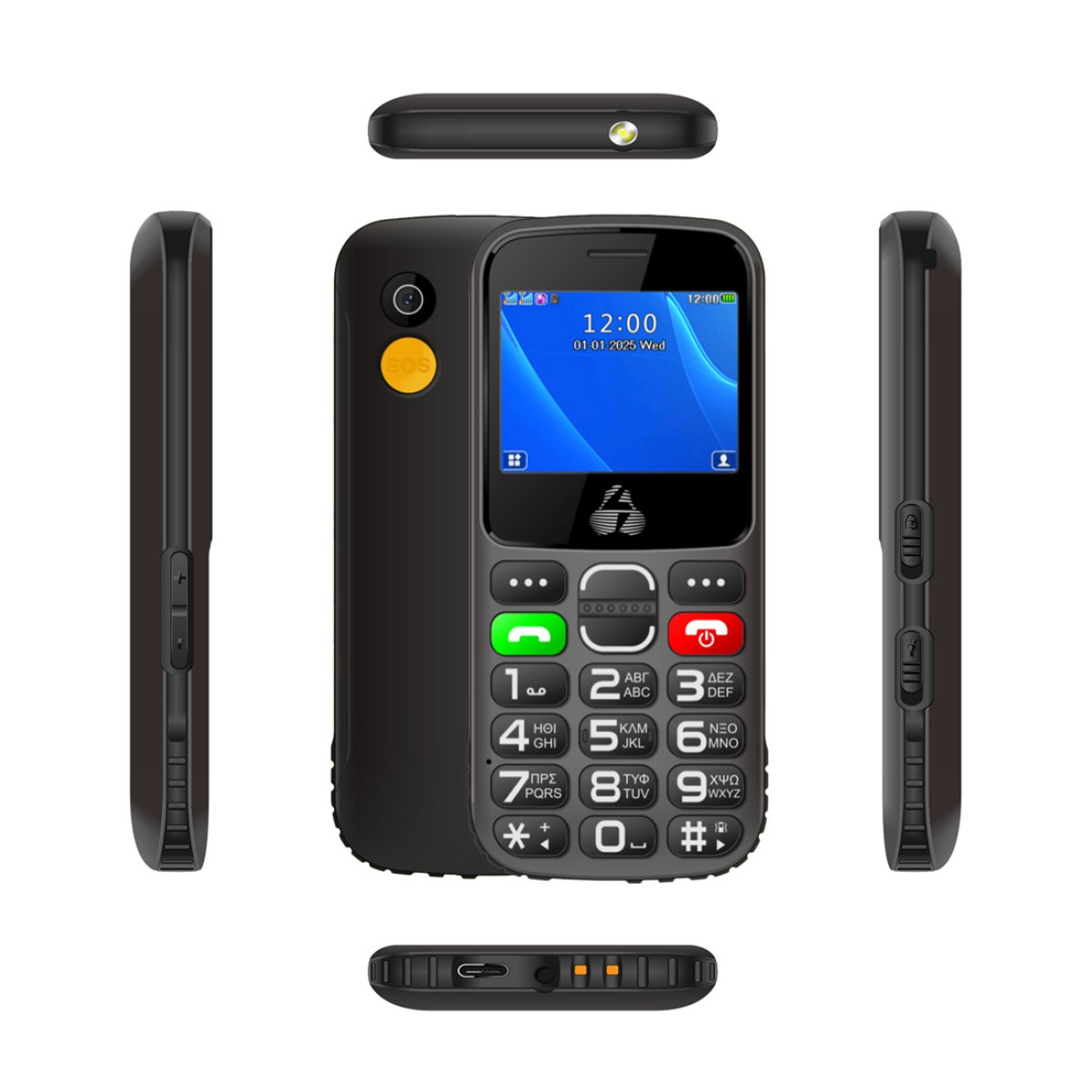 PTM-39-2 POWERTECH κινητό τηλέφωνο Sentry Eco II, 2.31", dual SIM, με κάμερα, μαύρο - Image 3