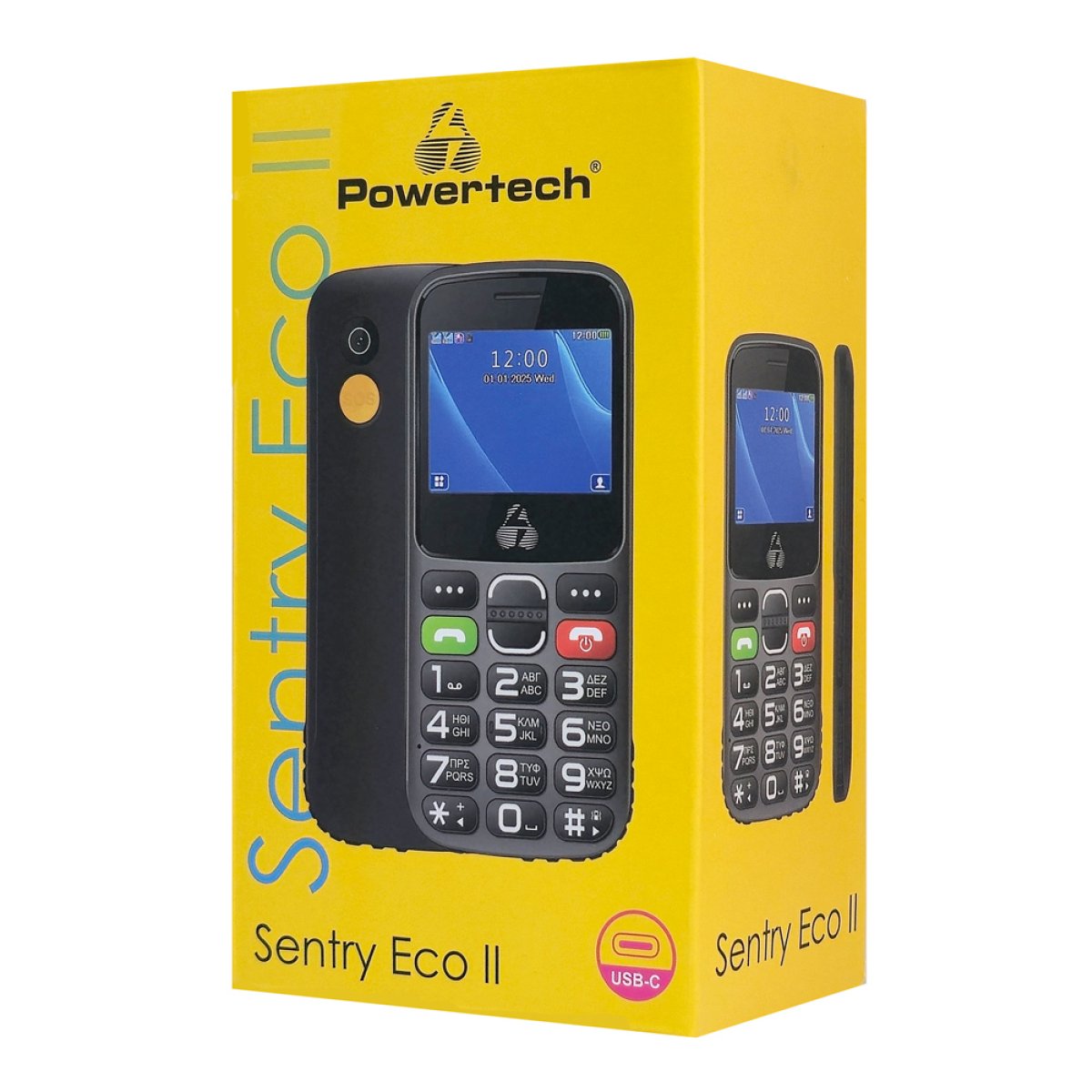 PTM-39-4 POWERTECH κινητό τηλέφωνο Sentry Eco II, 2.31", dual SIM, με κάμερα, μαύρο - Image 4