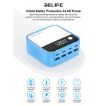 RELIFE σταθμός φόρτισης Q2, 4x USB-C & 4x USB, 120W, GaN, μπλε - Image 5