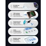 RELIFE σταθμός φόρτισης RL-309H, USB/3x USB-C/3x DC/wireless, 72W, λευκός - Image 8