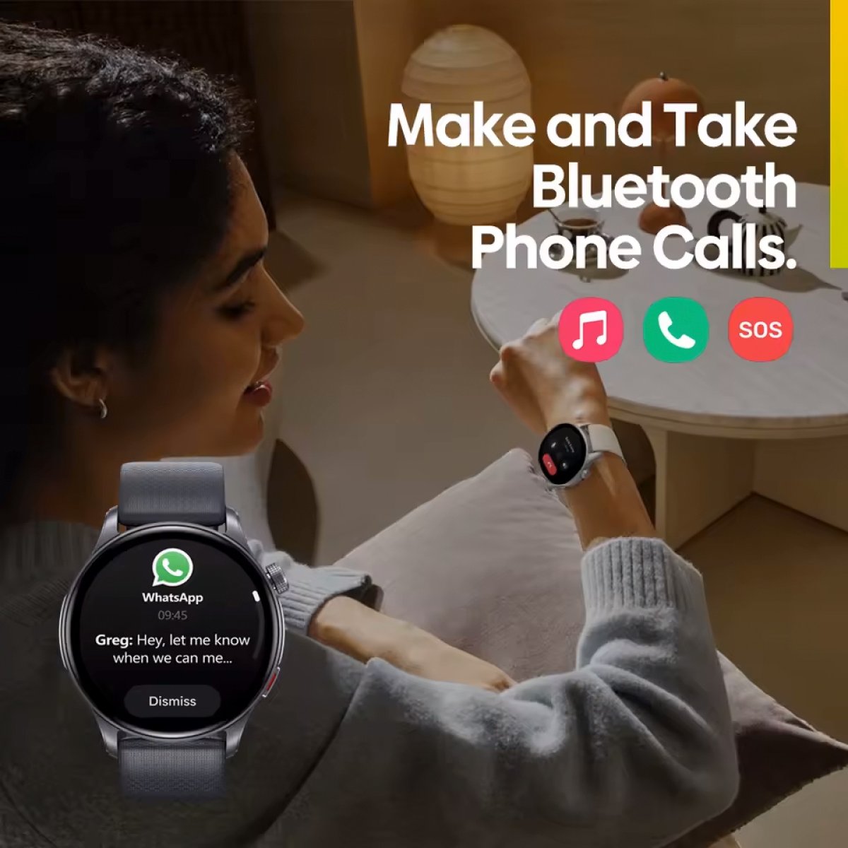 ZEBLAZE smartwatch Btalk 3 GPS, heart rate, 1.43" AMOLED, GPS, 3 ATM, γκρι - Image 2