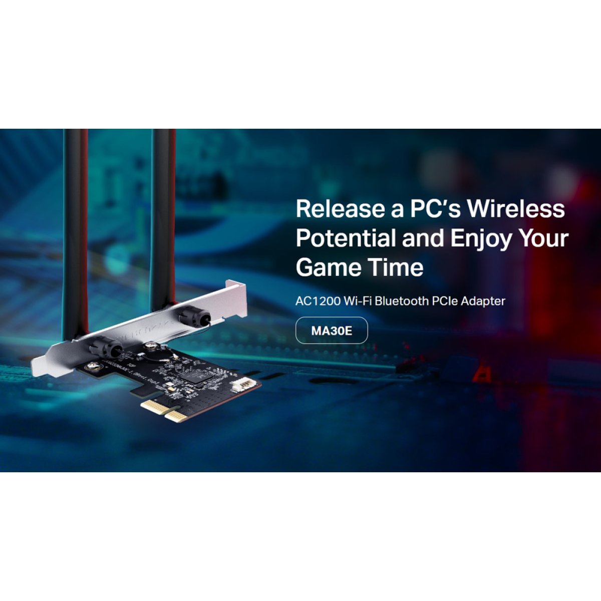 MERCUSYS κάρτα δικτύου WiFi & Bluetooth MA30E, AC1200, PCIe, Ver 1.0 - Image 2