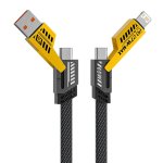 POWERTECH καλώδιο USB-C/USB σε USB-C/Lightning PTR-0164, 65W, 480Mbps, 1m, μαύρο