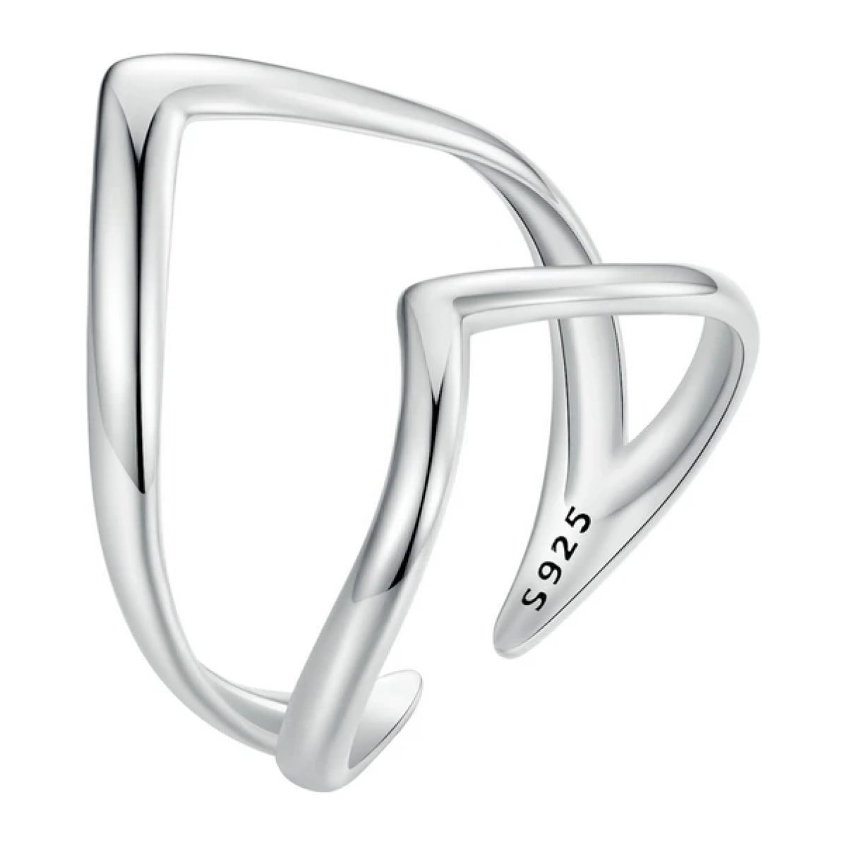 BAMOER δαχτυλίδι SCR981-E, ανοιγόμενο, ασήμι 925, ασημί - Image 1