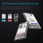 ORICO θήκη για 2.5" SATA HDD/SSD 2139C3, 5Gbps, διάφανη - Image 5