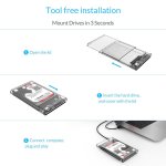 ORICO θήκη για 2.5" SATA HDD/SSD 2139C3, 5Gbps, διάφανη - Image 6