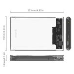 ORICO θήκη για 2.5" SATA HDD/SSD 2139C3, 5Gbps, διάφανη - Image 7