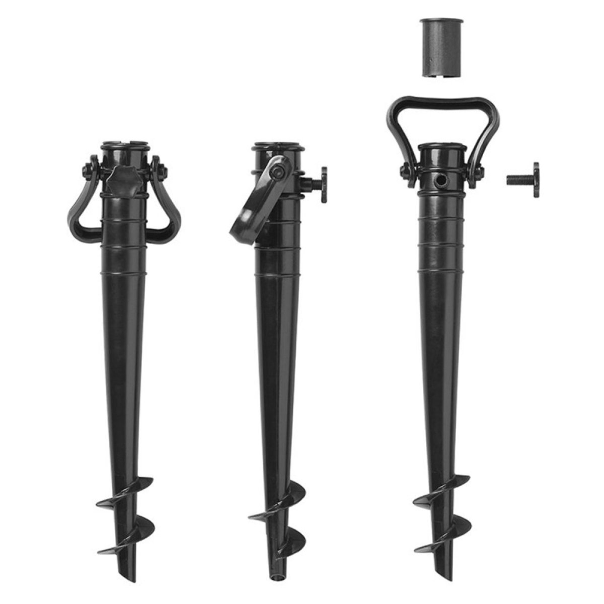 PROPLUS βάση ομπρέλας παραλίας 360819, κοντάρι διαμέτρου 25-36mm, μαύρη - Image 4