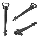 PROPLUS βάση ομπρέλας παραλίας 360819, κοντάρι διαμέτρου 25-36mm, μαύρη - Image 5