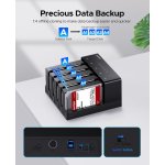 ORICO docking station για 2.5" ή 3.5" SATA HDD/SSD 6558US3-C, 5 θέσεων, 5Gbps, clone function, μαύρο - Image 3