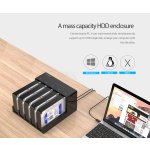 ORICO docking station για 2.5" ή 3.5" SATA HDD/SSD 6558US3-C, 5 θέσεων, 5Gbps, clone function, μαύρο - Image 5