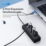 ORICO USB hub PW4U-C3, 4x θυρών, USB 3.0, 5Gbps, USB-C σύνδεση, μαύρο - Image 2