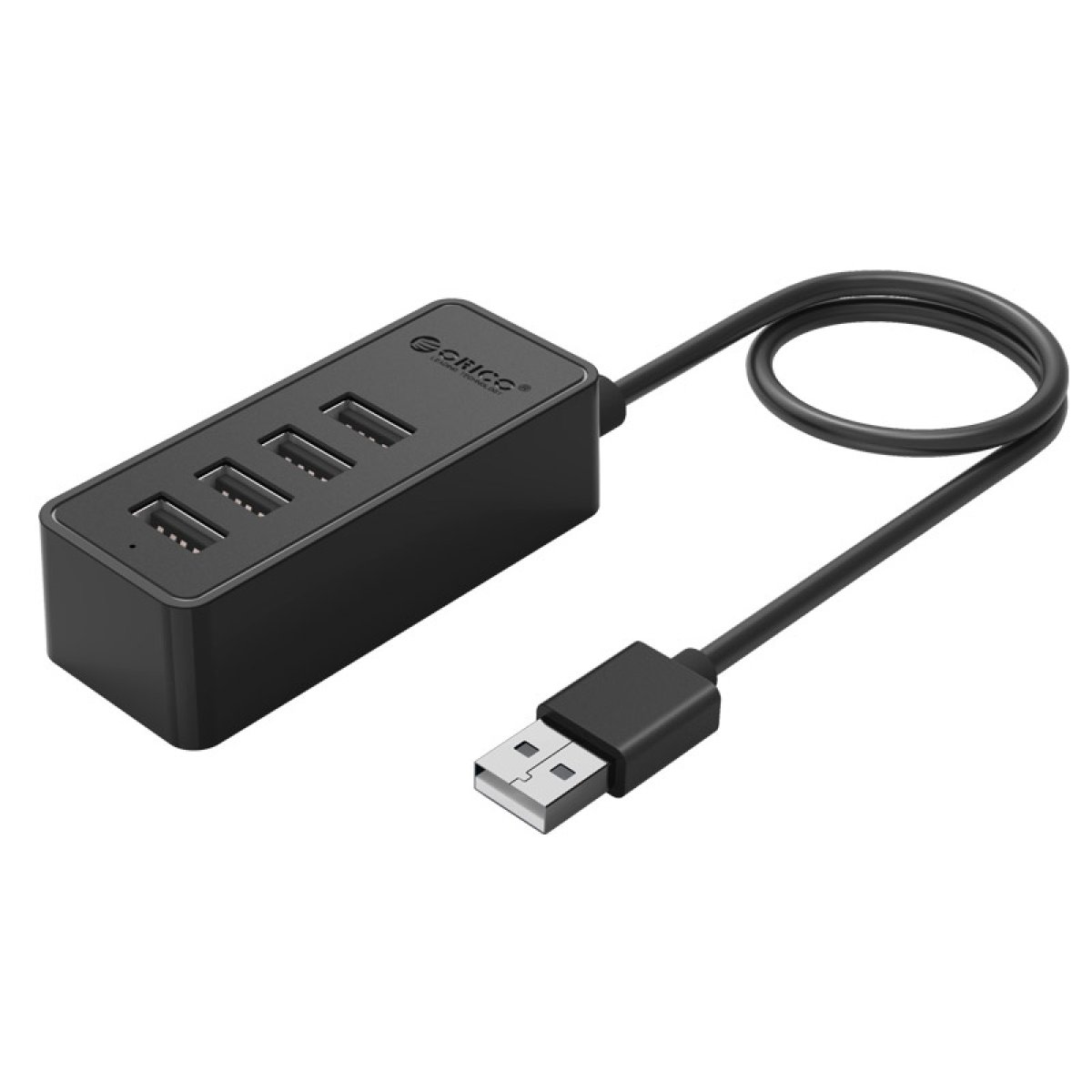 ORICO USB hub W5P-U2, 4x θυρών, USB 2.0, 480Mbps, USB σύνδεση, 1m καλώδιο, μαύρο - Image 1