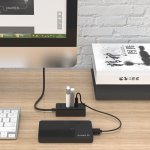 ORICO USB hub W5P-U3, 4x θυρών, USB 3.0, 5Gbps, USB σύνδεση, 1m καλώδιο, μαύρο - Image 2