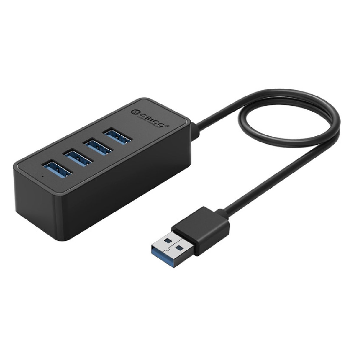 ORICO USB hub W5P-U3, 4x θυρών, USB 3.0, 5Gbps, USB σύνδεση, 1m καλώδιο, μαύρο - Image 1