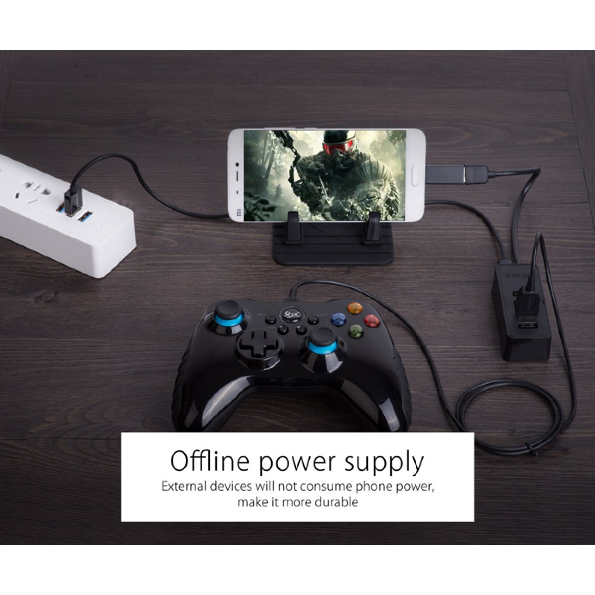 ORICO USB hub W5P-U3, 4x θυρών, USB 3.0, 5Gbps, USB σύνδεση, 1m καλώδιο, μαύρο - Image 3