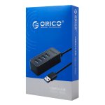 ORICO USB hub W5P-U3, 4x θυρών, USB 3.0, 5Gbps, USB σύνδεση, 1m καλώδιο, μαύρο - Image 5