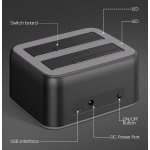 ORICO docking station για 2.5" ή 3.5" SATA HDD/SSD 6829C3-V1, 2 θέσεων, 5Gbps, μαύρο - Image 4