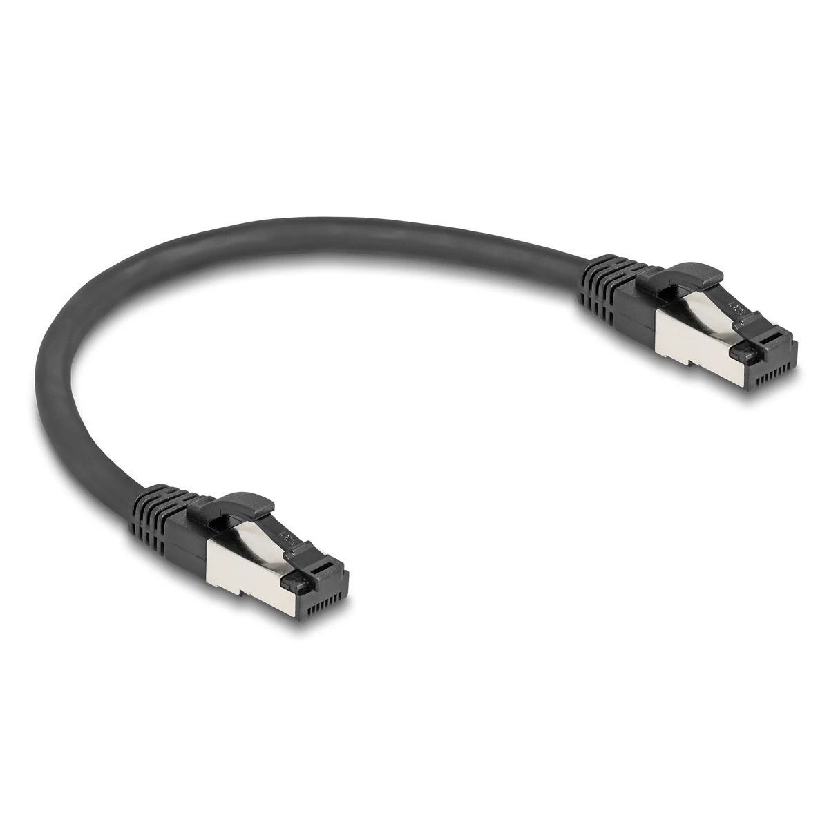 DELOCK καλώδιο δικτύου 80566, CAT 8.1 S/FTP, copper, 2000MHz, 0.25m, μαύρο - Image 1
