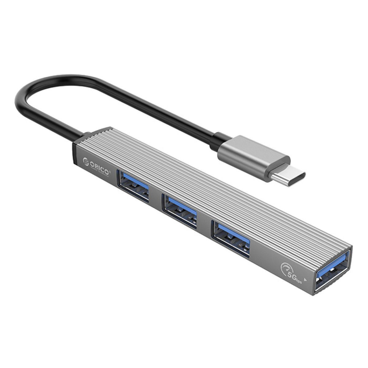 AH-13-GY-EP-HW ORICO USB hub AH-13, 4x θυρών, USB 3.0, 5Gbps, USB-C σύνδεση, γκρι - Image 1