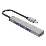 ORICO USB hub AH-13, 4x θυρών, USB 3.0, 5Gbps, USB-C σύνδεση, γκρι