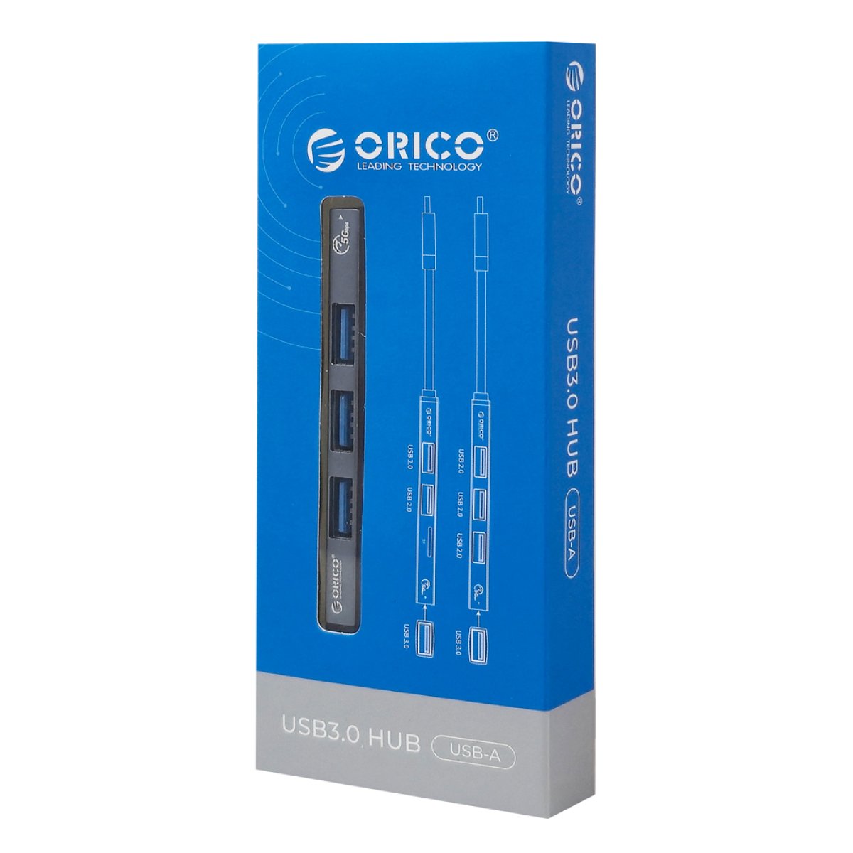 ORICO USB hub AH-A13, 4x θυρών, USB 3.0, 5Gbps, USB σύνδεση, γκρι - Image 4