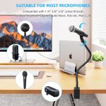 PRIZMORA βάση γραφείου για μικρόφωνο/smartphone AS11 με εύκαμπτο βραχίονα, μαύρη - Image 3