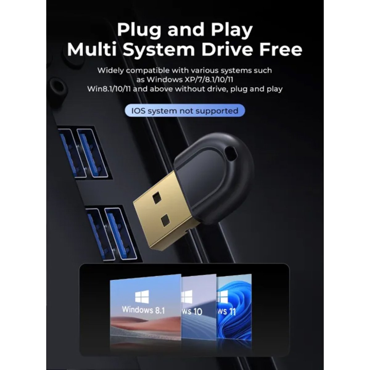 ORICO USB αντάπτορας Bluetooth 5.3 BTA-53, μαύρος - Image 3