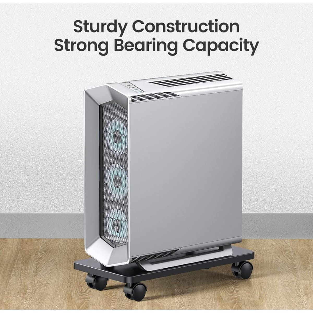 ORICO βάση PC CPB6 με ροδάκια, universal, 41x21.3cm, μεταλλική, μαύρη - Image 2