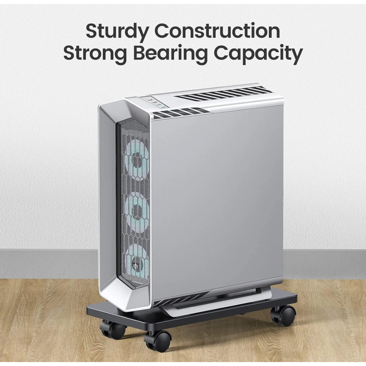 ORICO βάση PC CPB6 με ροδάκια, universal, 41x21.3cm, μεταλλική, μαύρη - Image 2