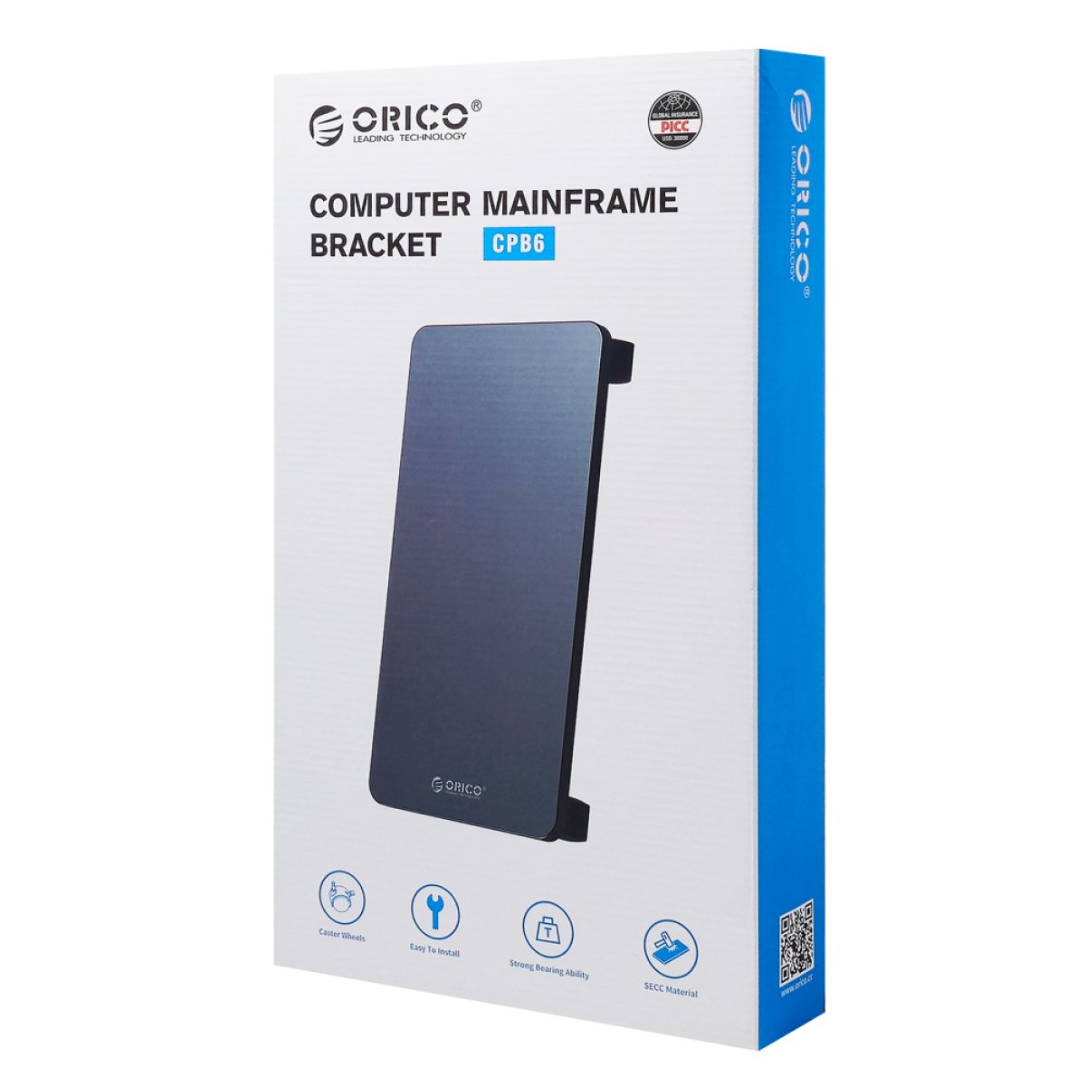 ORICO βάση PC CPB6 με ροδάκια, universal, 41x21.3cm, μεταλλική, μαύρη - Image 6