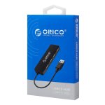 ORICO USB hub FL01, 4x θυρών, USB 2.0, 480Mbps, USB σύνδεση, μαύρο - Image 4