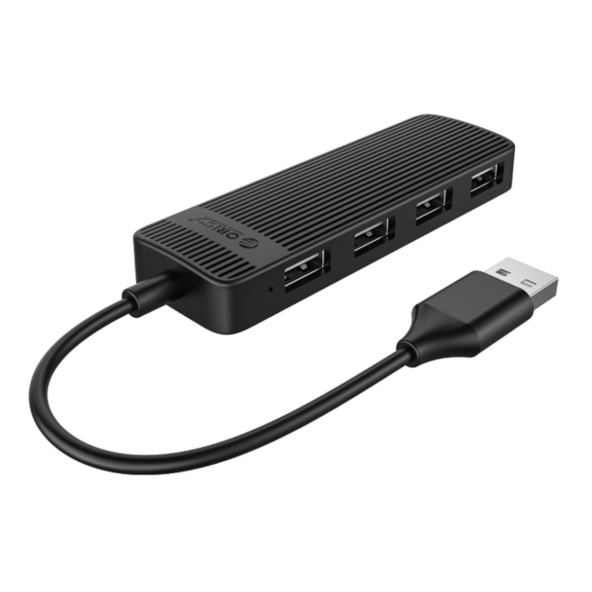 ORICO USB hub FL02, 4x θυρών, USB 2.0, 480Mbps, USB σύνδεση, μαύρο - Image 1