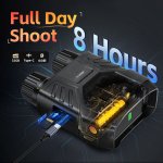 FNIRSI ψηφιακά κιάλια NVS-40 με νυχτερινή όραση, 6x zoom, 4K/36MP, μαύρα - Image 8