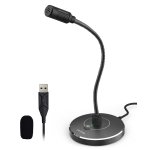 CMTECK επιτραπέζιο μικρόφωνο G009 με εύκαμπτο βραχίονα, omnidirectional, USB, μαύρο