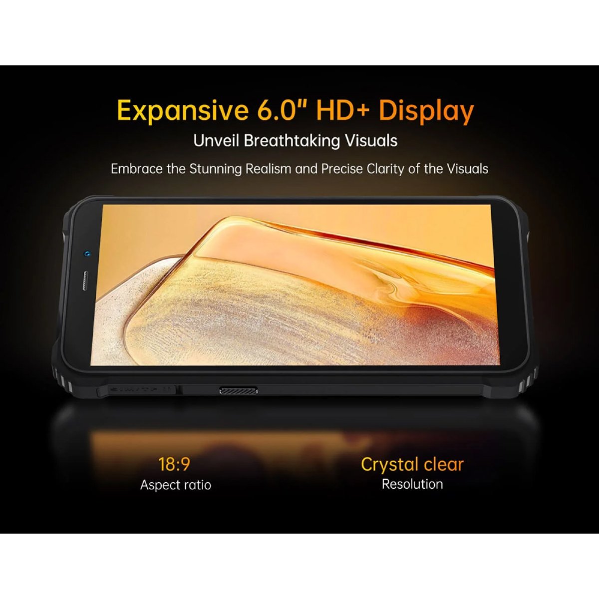 OUKITEL smartphone G2, 6", 4/64GB, 6300mAh, IP68/IP69K, πορτοκαλί - Image 7