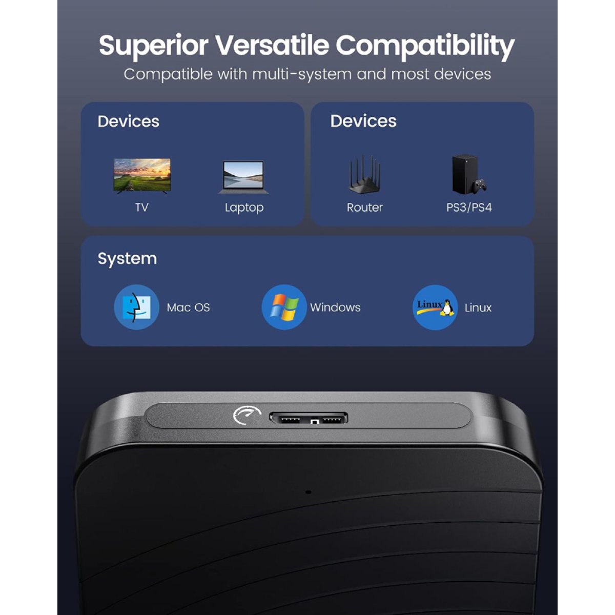 ORICO θήκη για 2.5" SATA HDD/SSD HM25U3, 5Gbps, μαύρη - Image 4