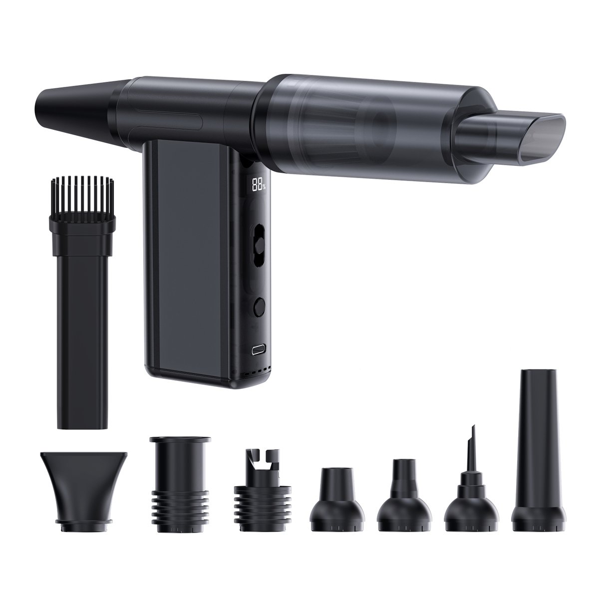 KNZ-AD51 KINZIR 2 σε 1 σκουπάκι χειρός & air duster AD51, 180W, 4000mAh, μαύρο - Image 1